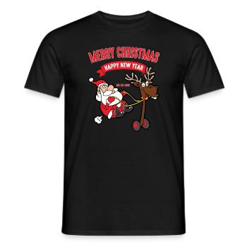 Thème noël père noël père noël - T-shirt homme - noir - Devant - AI Model Male 178 light (178cm)