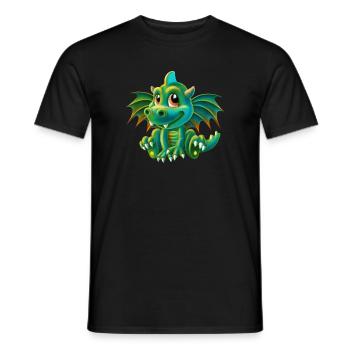Drache niedlich - Männer T-Shirt - Schwarz - Vorne - AI Model Male 178 light (178cm)