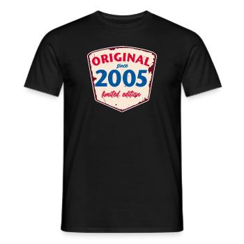 2005 Blechschild - limeted edition - Vintage - Männer T-Shirt - Schwarz - Vorne - AI Model Male 178 light (178cm)