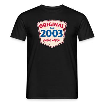 2003 Blechschild- limeted edition - Vintage - Männer T-Shirt - Schwarz - Vorne - AI Model Male 178 light (178cm)