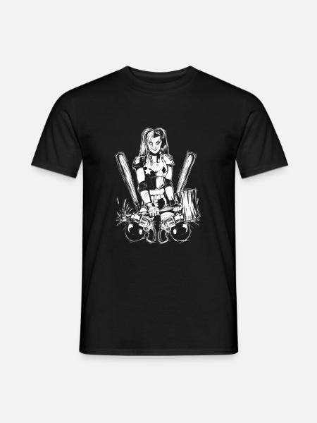 Batman Harley Quinn Stoffbeutel - Männer T-Shirt - Schwarz