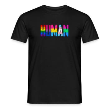 LGBT Rainbow Gay Pride Gay Lesbian Gay - Men's T-Shirt - black - Front - AI Model Male 178 light (178cm)