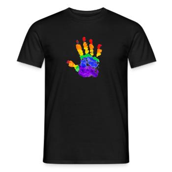 LGBT Rainbow Gay Pride Gay Lesbian Gay - Men's T-Shirt - black - Front - AI Model Male 178 light (178cm)