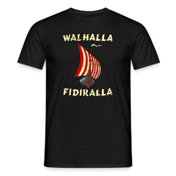 Walhallala Fidirallala - Männer T-Shirt - Schwarz - Vorne - AI Model Male 178 light (178cm)