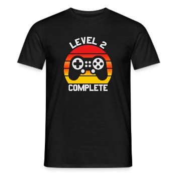 2nd Anniversary Gift, Funny 2 Year Anniversary - Men's T-Shirt - black - Front - AI Model Male 178 light (178cm)