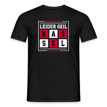 Kassel - Männer T-Shirt - Schwarz - Vorne - AI Model Male 178 light (178cm)