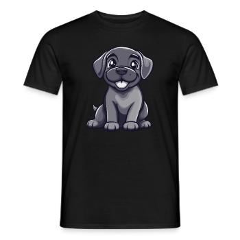 Mastiff Hund Niedlich - Männer T-Shirt - Schwarz - Vorne - AI Model Male 178 light (178cm)