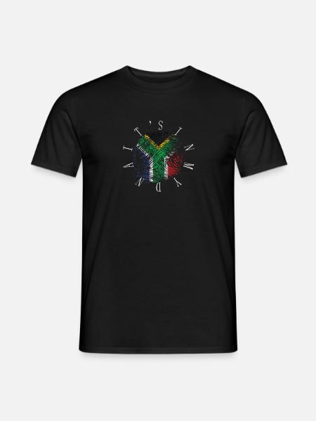 It's In My Dna South Africa Flag Vintage African - Men's T-Shirt - black