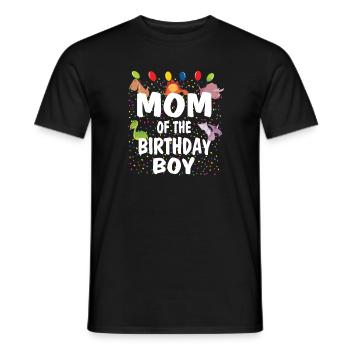 Mutter des Geburtstagskindes Dino Theme Boys Bday - Männer T-Shirt - Schwarz - Vorne - AI Model Male 178 light (178cm)