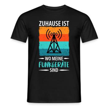 Amateurfunk Funker Funkgerät Funkamateur Vintage - Männer T-Shirt - Schwarz - Vorne - AI Model Male 178 light (178cm)