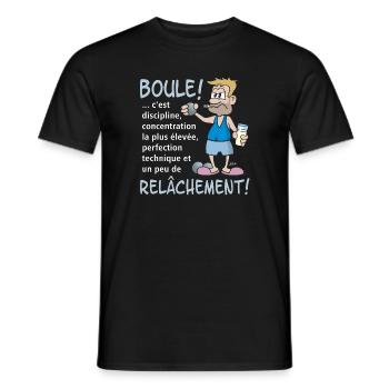 Boule Cartoon - un peu de relâchement! - Männer T-Shirt - Schwarz - Vorne - AI Model Male 178 light (178cm)