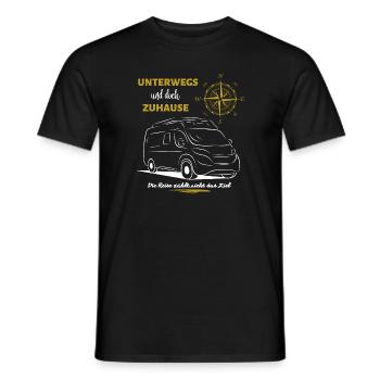 Camping Kastenwagen Wohnmobil Spruch - Männer T-Shirt - Schwarz - Vorne - AI Model Male 178 light (178cm)