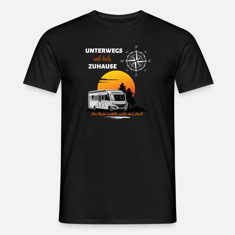 Camping Wohnmobil Spruch - Männer T-Shirt - Schwarz