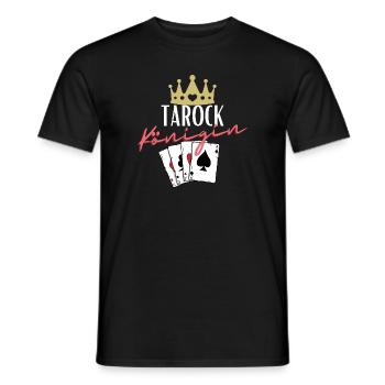 Tarock Königin - Männer T-Shirt - Schwarz - Vorne - AI Model Male 178 light (178cm)