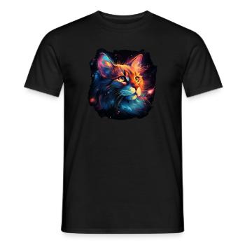 Katze für Katzenmamas, Geschenk Katze Samtpfote - Männer T-Shirt - Schwarz - Vorne - AI Model Male 178 light (178cm)