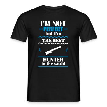 Pas parfait, mais le meilleur chasseur du monde - T-shirt homme - noir - Devant - AI Model Male 178 light (178cm)