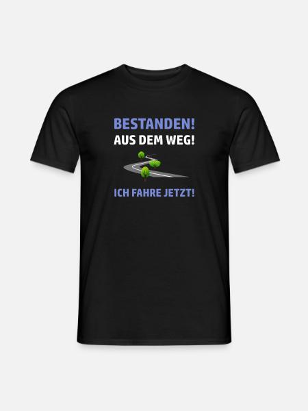 Führerschein Bestanden Führerscheinprüfung Fahren - Männer T-Shirt - Schwarz