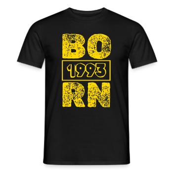 Né en 1993 - T-shirt homme - noir - Devant - AI Model Male 178 light (178cm)