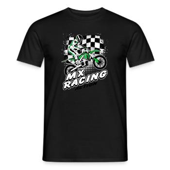 Moto Cross - Motocross - Supercross - MX - SX - T-shirt homme - noir - Devant - AI Model Male 178 light (178cm)
