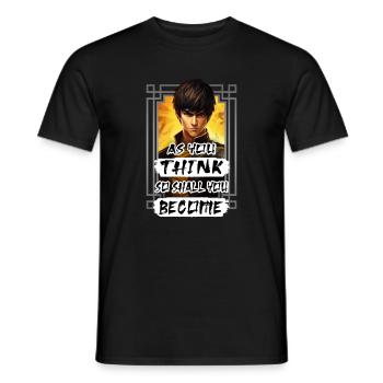 Citations de motivation de combattant légendaire - chemise d’anime - T-shirt homme - noir - Devant - AI Model Male 178 light (178cm)
