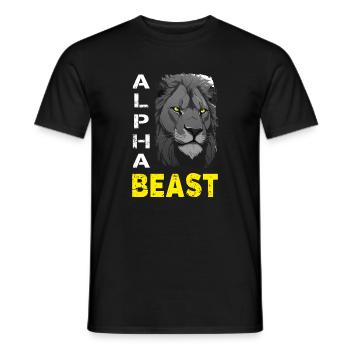 Alpha Animal Majestic Lion - Anime Shirt - Men's T-Shirt - black - Front - AI Model Male 178 light (178cm)