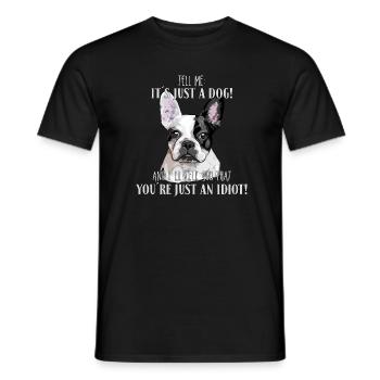BULLDOG FRANÇAIS - BULLDOG FRANÇAIS CHIEN JUSTE - T-shirt homme - noir - Devant - AI Model Male 178 light (178cm)