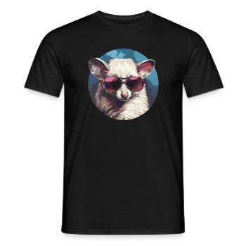 Opossum Possum Vintage Possumm Oppossum - Männer T-Shirt - Schwarz - Vorne - AI Model Male 178 light (178cm)