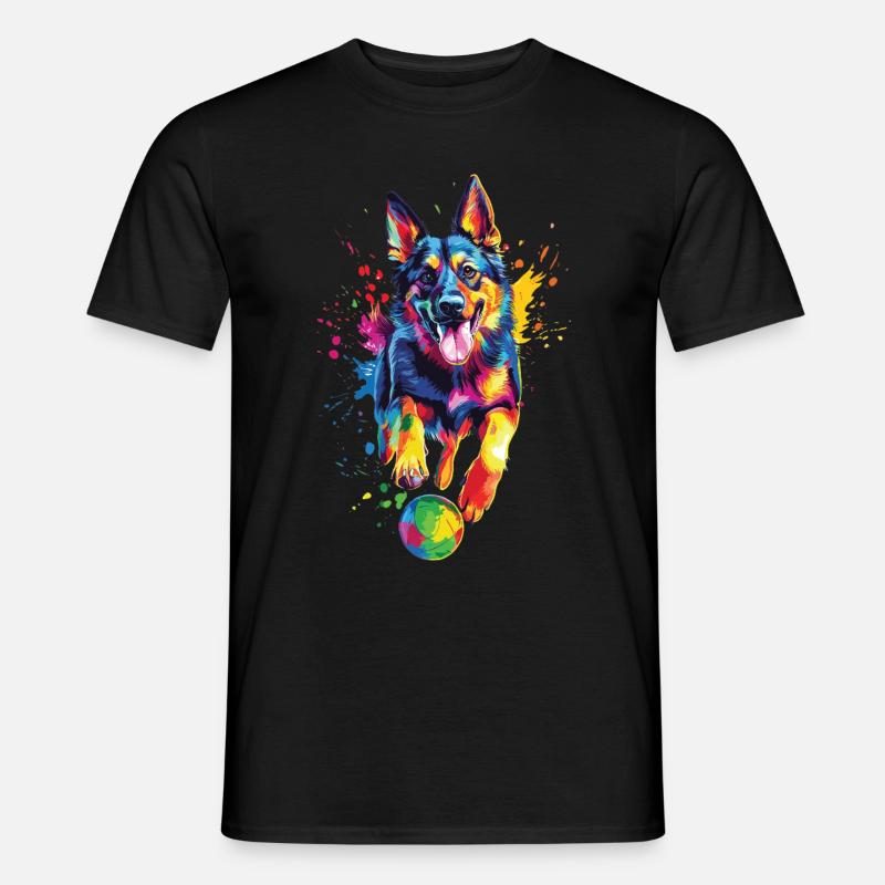 Deutscher Schäferhund - Männer T-Shirt - Schwarz