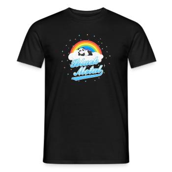 Black Metal Panda - Men's T-Shirt - black - Front - AI Model Male 178 light (178cm)