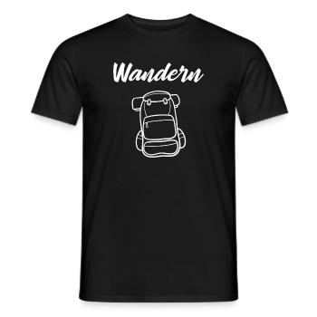 Wandern Backpack - Männer T-Shirt - Schwarz - Vorne - AI Model Male 178 light (178cm)