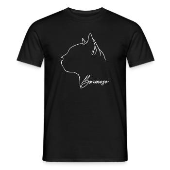 Profil Birman Chat Cat Wilsigns - T-shirt homme - noir - Devant - AI Model Male 178 light (178cm)