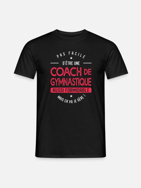 coach Gymnastique formidable cadeau humour gym - T-shirt homme - noir