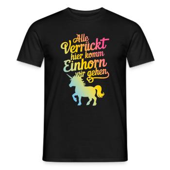 Unicorn Unicorns Mythical Creatures Mystical - Men's T-Shirt - black - Front - AI Model Male 178 light (178cm)