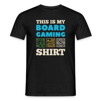 This Is My Board Gaming Shirt - Board Games Lover - Men's T-Shirt - black - Front - AI Model Male 178 light (178cm)
