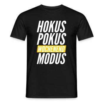 Hokus Pokus Wochenend Modus - Männer T-Shirt - Schwarz - Vorne - AI Model Male 178 light (178cm)