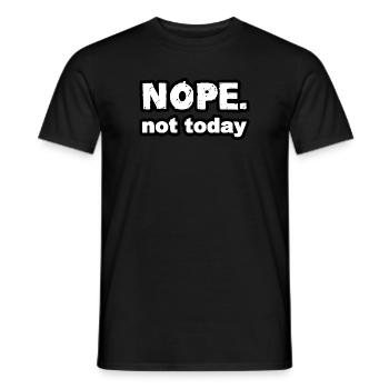 Non, pas aujourd’hui - T-shirt homme - noir - Devant - AI Model Male 178 light (178cm)