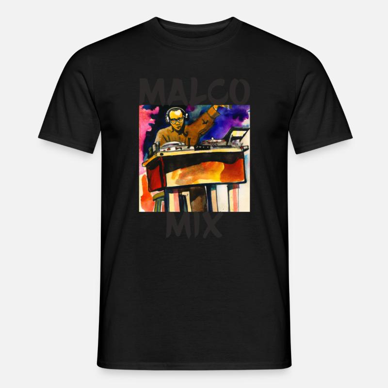 ErSa. Music and disco: DJ MalcoMix on the console - Men’s T-shirt - black