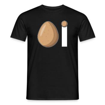 Ei Hühnerei Comic - Männer T-Shirt - Schwarz - Vorne - AI Model Male 178 light (178cm)