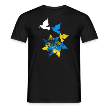 Ukraine - T-shirt homme - noir - Devant - AI Model Male 178 light (178cm)