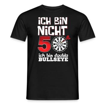 50 Geburtstag Dartspieler Double Bullseye - Männer T-Shirt - Schwarz - Vorne - AI Model Male 178 light (178cm)