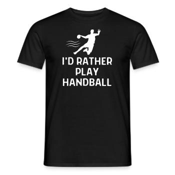 Handball Handballer Spruch Geschenk - Männer T-Shirt - Schwarz - Vorne - AI Model Male 178 light (178cm)