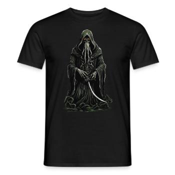 Tentakel Sensenmann Halloween Grusel Design - Männer T-Shirt - Schwarz - Vorne - AI Model Male 178 light (178cm)