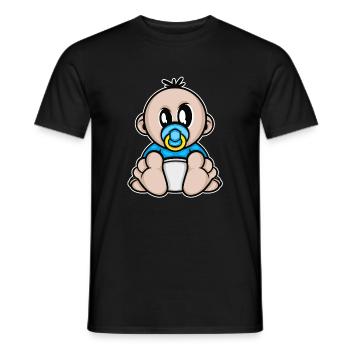 baby boy, pregnancy - Men's T-Shirt - black - Front - AI Model Male 178 light (178cm)
