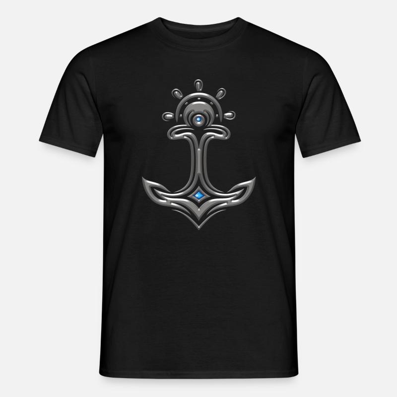 Ancla de Odin Thor - Camiseta hombre - negro