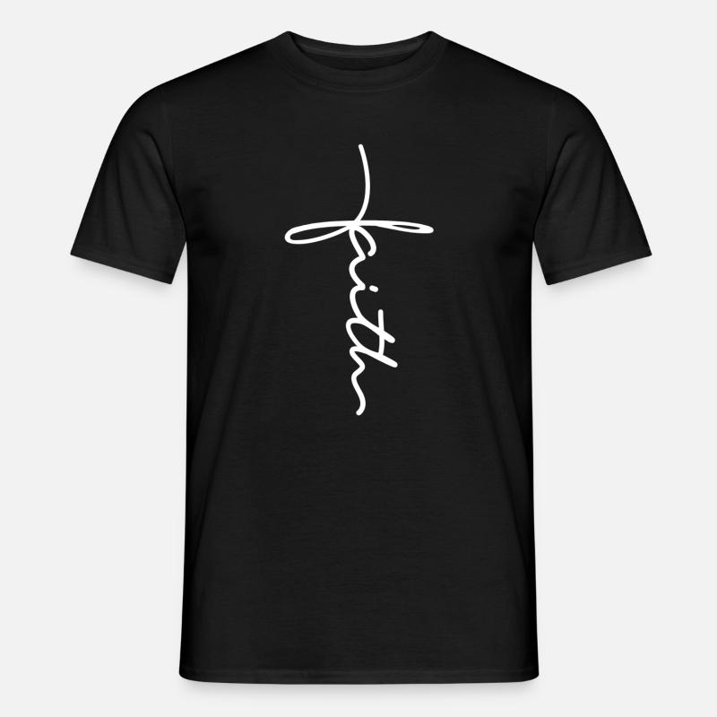 Crois-scripte de la foi - T-shirt homme - noir