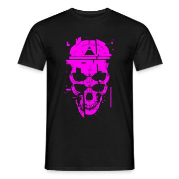 Skull abstract - Men's T-Shirt - black - Front - AI Model Male 178 light (178cm)