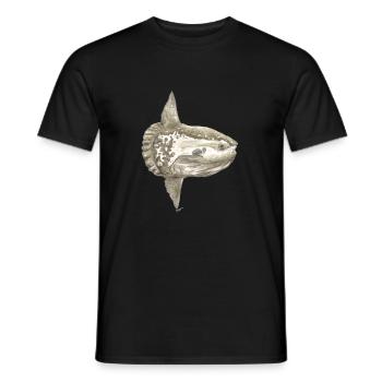 Mola mola poisson-lune pour les pêcheurs, les plongeurs - T-shirt homme - noir - Devant - AI Model Male 178 light (178cm)