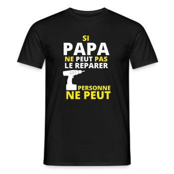 bricoleur, bricoleur, bricolage - T-shirt homme - noir - Devant - AI Model Male 178 light (178cm)