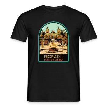 Originalabbildung Casino Monaco Côte d'Azur - Männer T-Shirt - Schwarz - Vorne - AI Model Male 178 light (178cm)