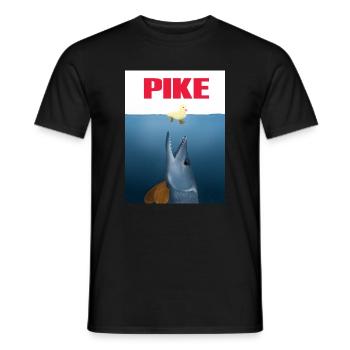 Pike attack - Men's T-Shirt - black - Front - AI Model Male 178 light (178cm)